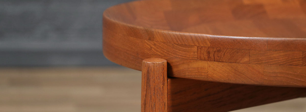Mid-Century Swedish Modern Reversible Tray Top Side Table by Dux