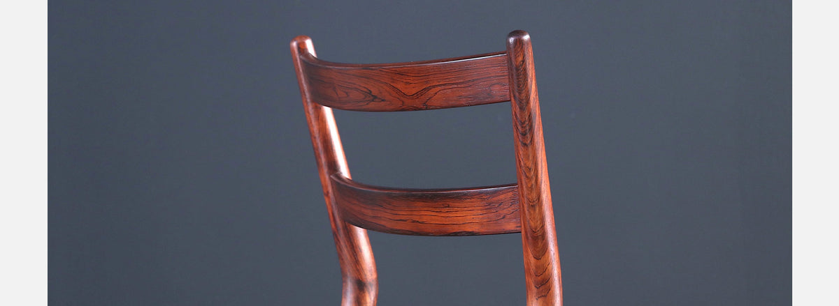Helge Sibast Model-59 Rosewood & Leather Dining Chairs for Sibast Mobler