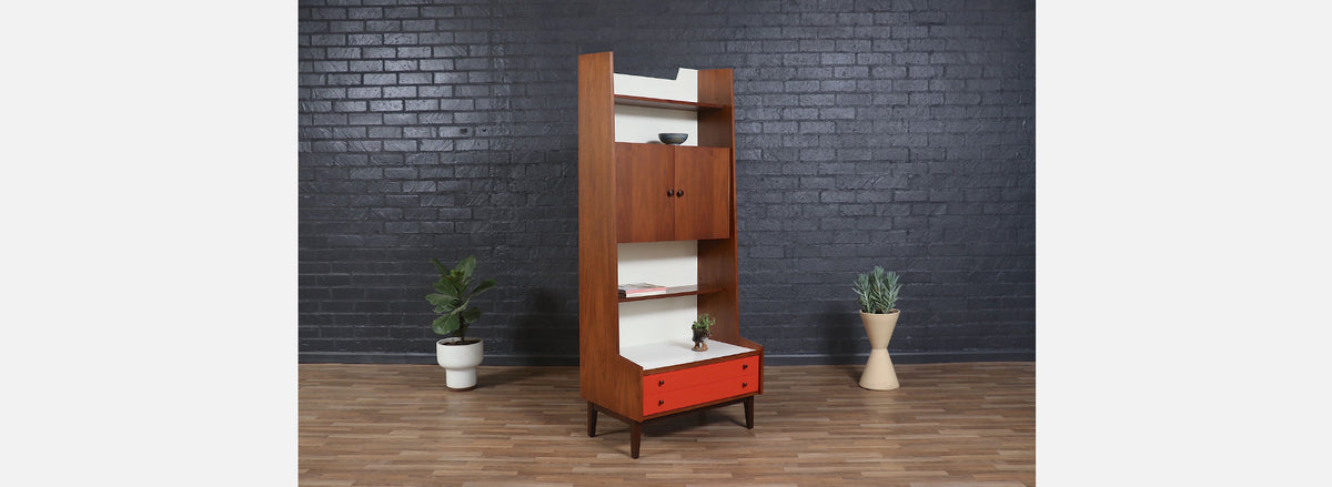 Kipp Stewart Lacquered & Walnut Bookshelf for Glenn of CA
