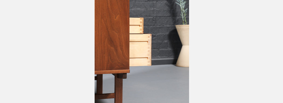 Yngve Ekström Walnut Drop-Leaf Writing Desk for Dux