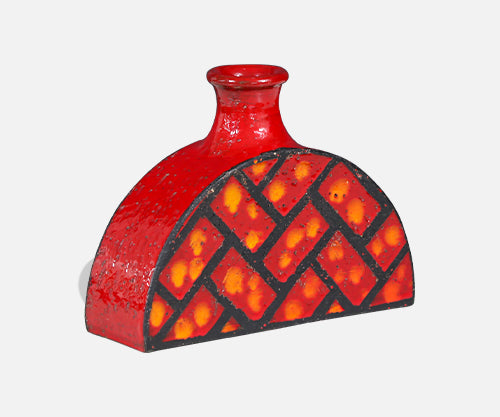 Aldo Londi Lava Glazed Ceramic Pottery Vase for Bitossi / Raymor