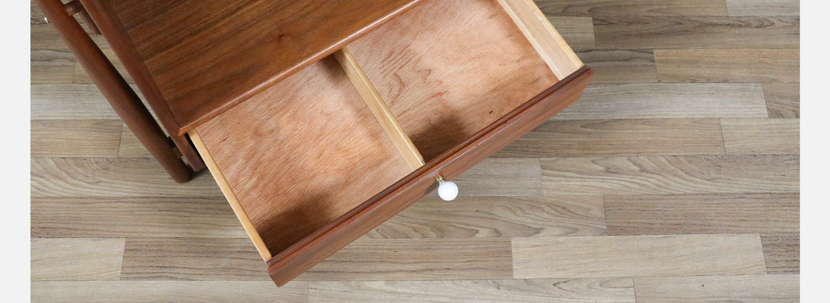 Kipp Stewart ”Declaration” Floating Walnut Night Stands for Drexel