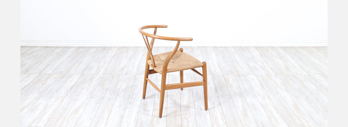 Iconic Hans J. Wegner “Wishbone” Oak Arm Chair for Carl Hansen & Søn