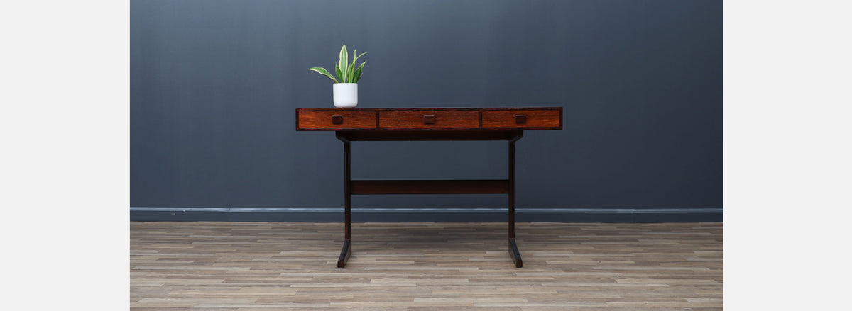 Danish Cantilever Floating Rosewood Desk by Georg Petersens