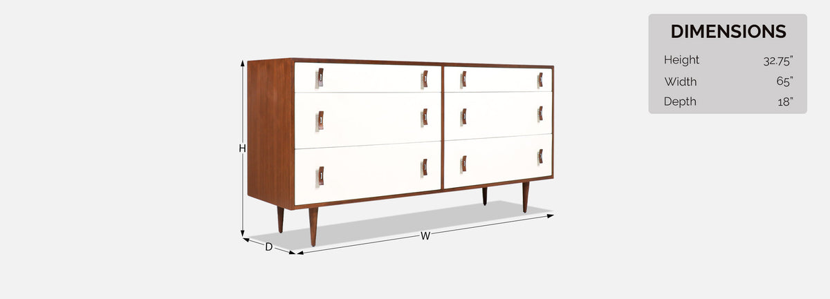 California Modern Two-Tone Lacquered Dresser by Stanley Young for Glenn of CA