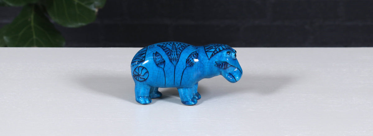 Vintage Metropolitan Museum Ceramic "William the Hippo" Sculpture