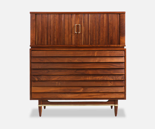 Merton L. Gershun Tambour-Door Chest of Drawers by American of Martinsville