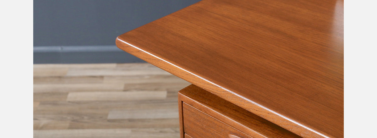 Kai Kristiansen Teak Desk with Bookcase for Feldballes Møbelfabrik