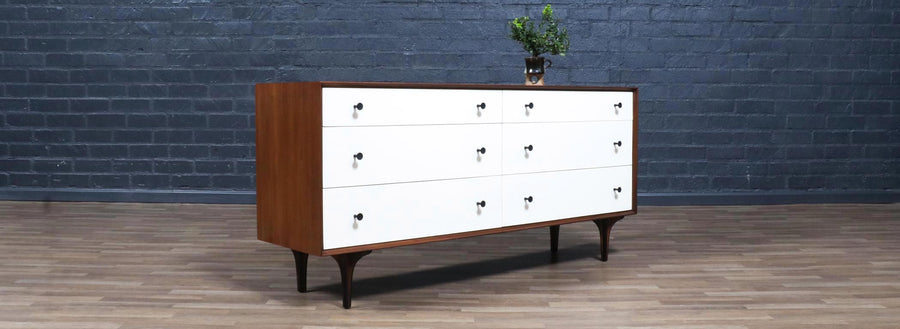 Richard Thompson Two-Tone Lacquered & Walnut Dresser for Glenn of CA
