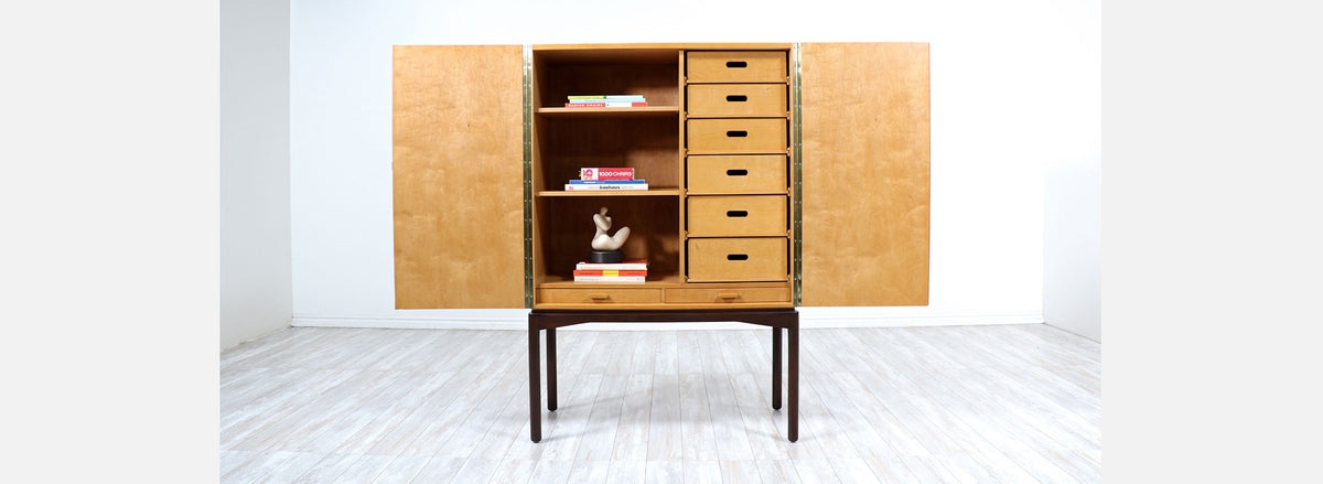 Mid-Century Modern Swedish Two-Tone Cabinet by Ferd Lundquist