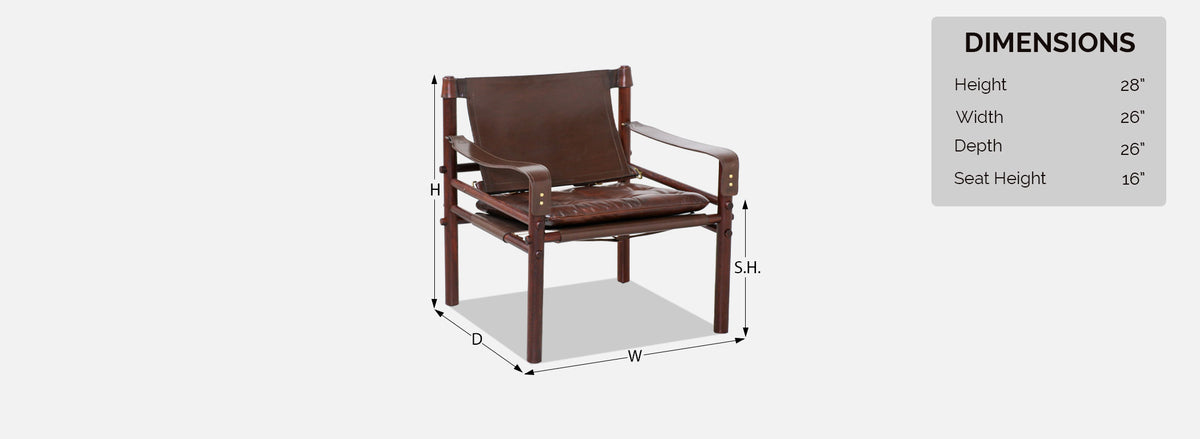 Vintage “Sirocco” Safari Leather Lounge Chair by Arne Norell