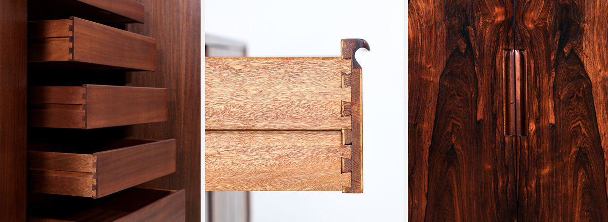 Mid-Century Modern Brazilian Rosewood Bachelor Chest of Drawers 