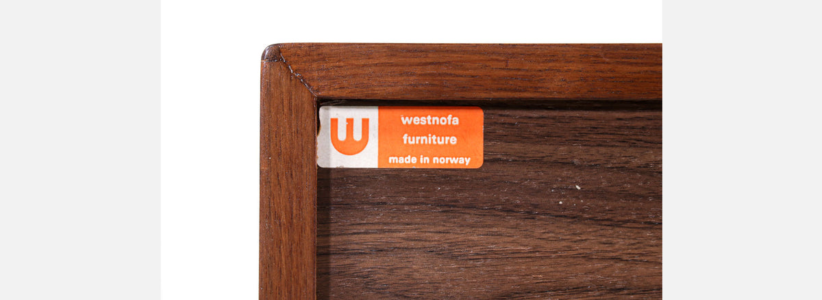Mid-Century Modern 8-Drawer Walnut Dresser by Westnofa