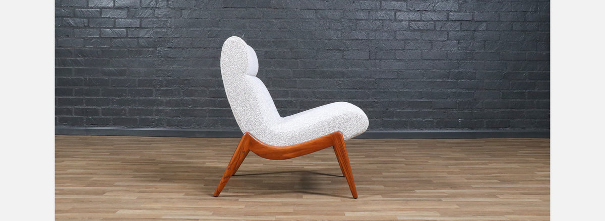 Mid-Century Modern Sculpted Slipper Chair
