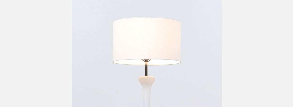 Mid-Century Modern Frosted Glass Table Lamp by Laurel 