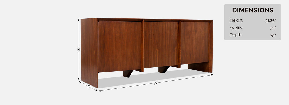 T.H. Robsjohn-Gibbings Walnut Dresser for Widdicomb