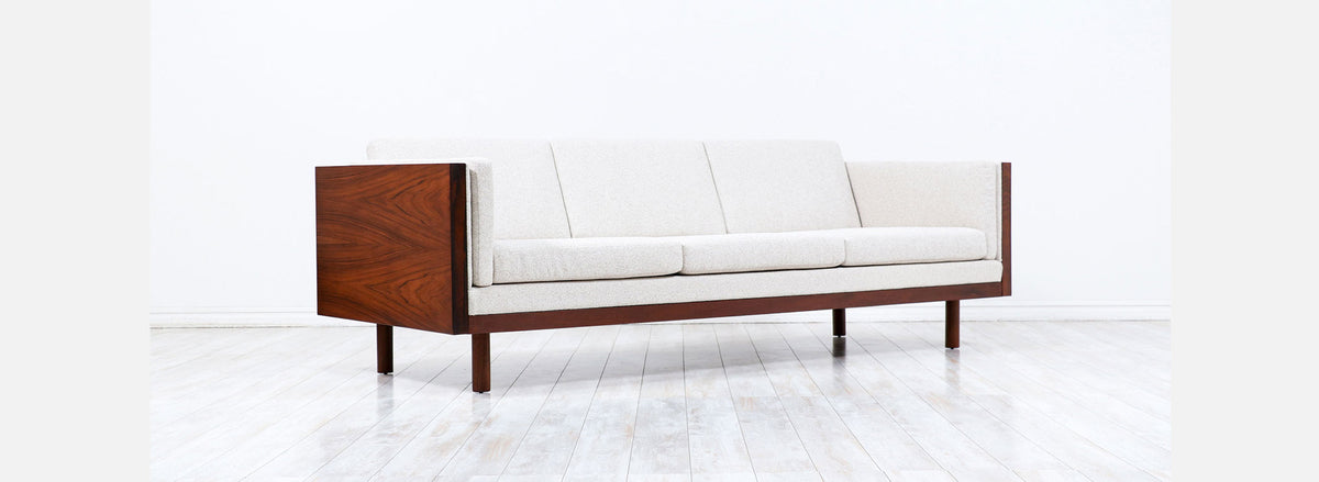 Milo Baughman Rosewood Case Sofa for Thayer Coggin