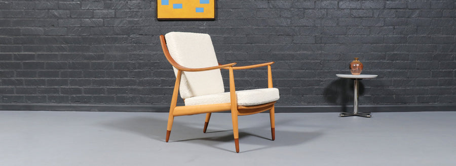 Peter Hvidt Model FD-146 Teak & Birch Lounge Chair