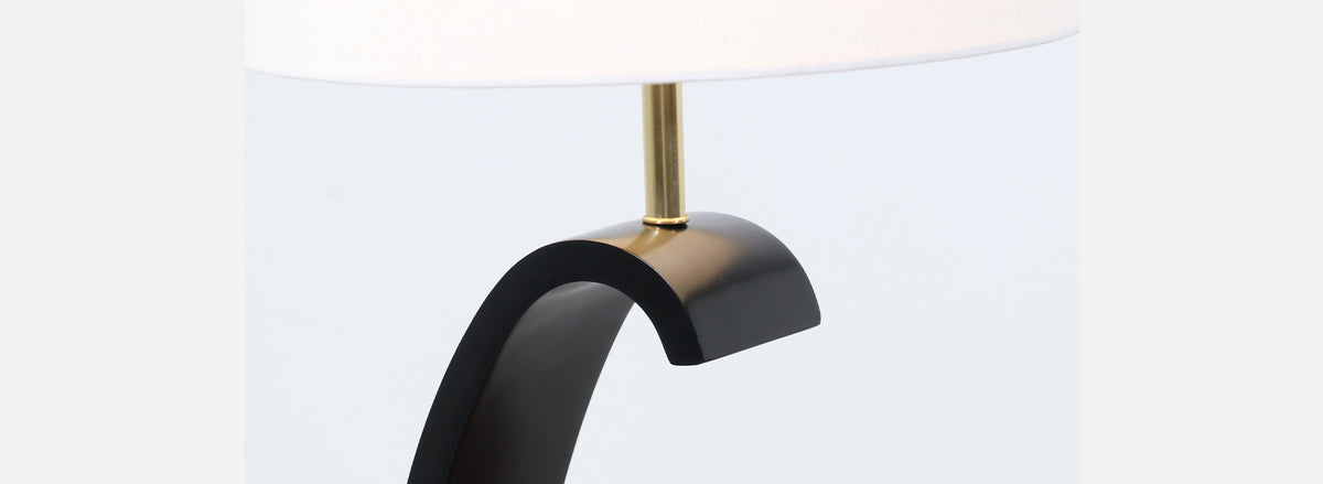 California Modern Sculpted Ebony Table Lamp by Modeline of CA