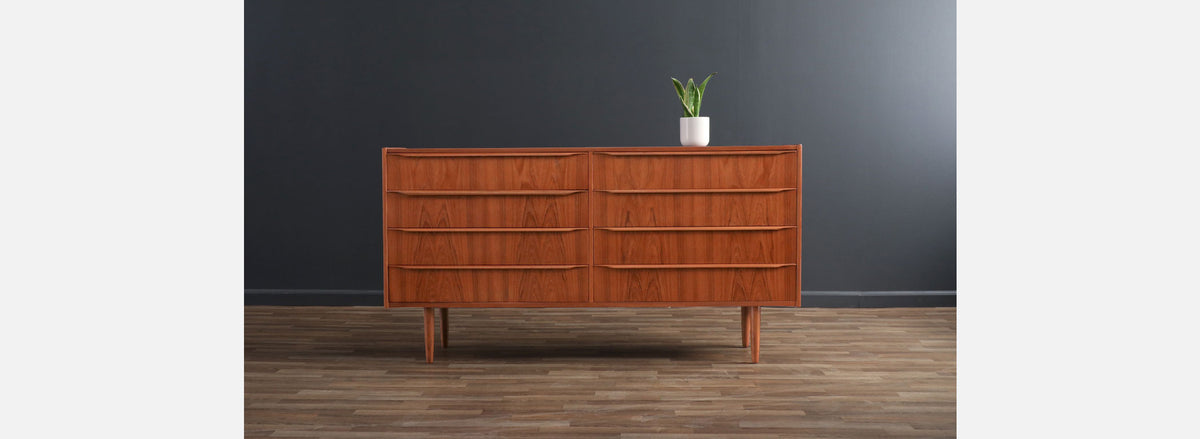 Mid-Century Danish Modern 8-Drawer Teak Dresser