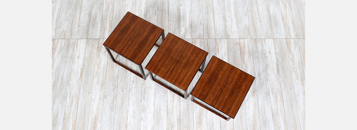 Kai Kristiansen Model-33 Rosewood Interlocking Cube Nesting Tables