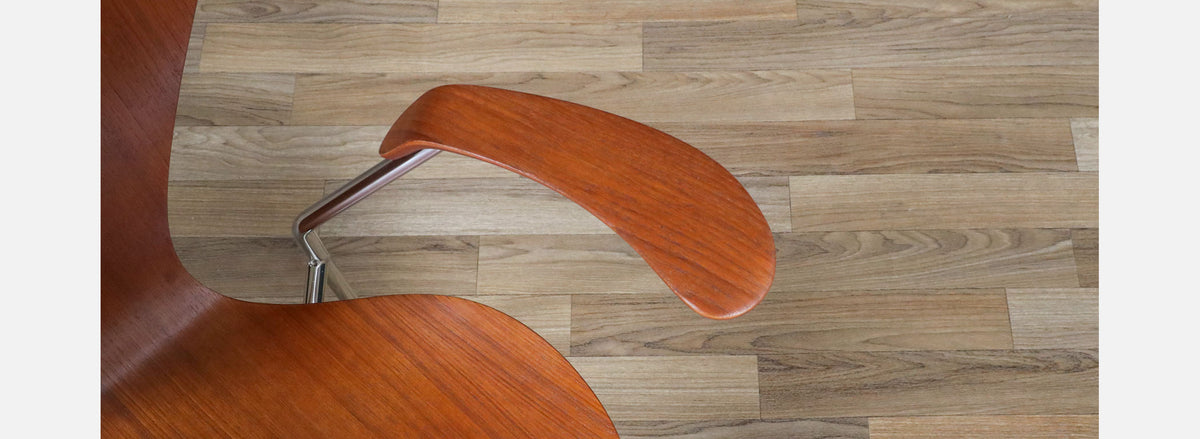 Arne Jacobsen Series-7 Teak Desk Chair for Fritz Hansen