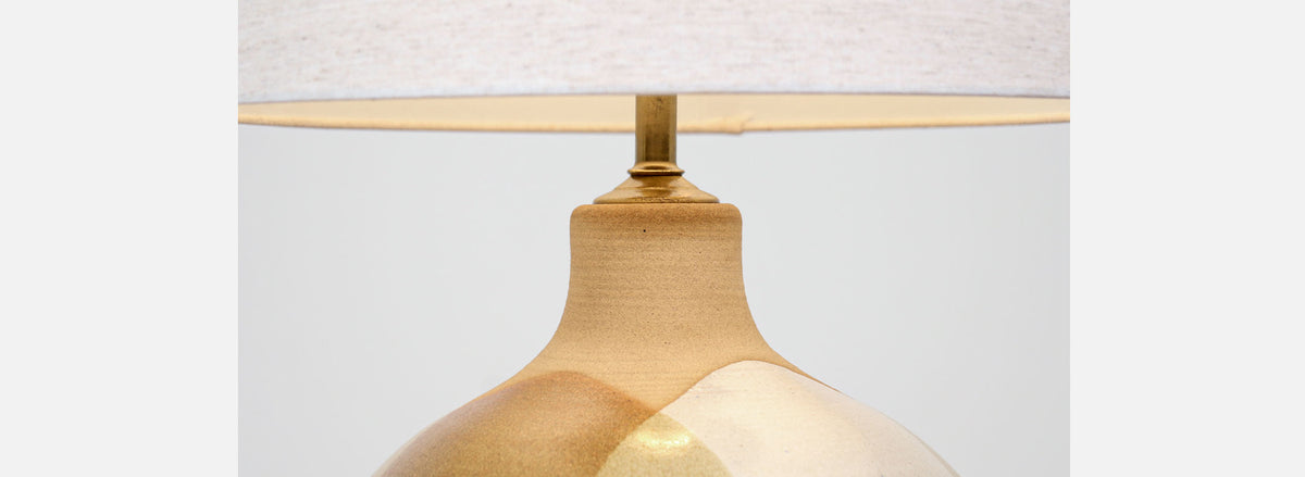 Mid-Century Modern Glazed Ceramic Table Lamp