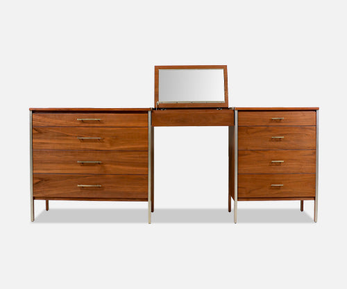 Mid-Century Modern Dresser Set with Vanity by Paul McCobb for Calvin Furniture