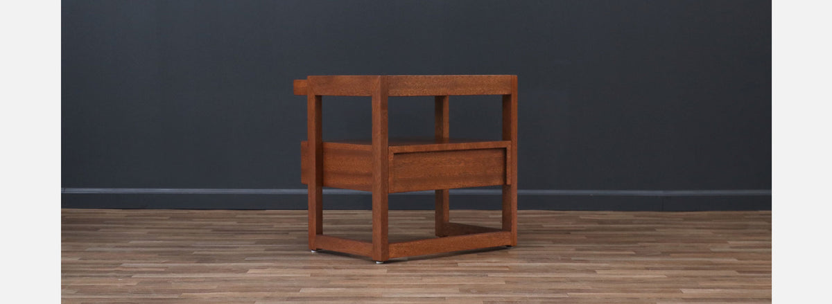 Paul Laszlo Two-Tier Night Stand for Brown Saltman