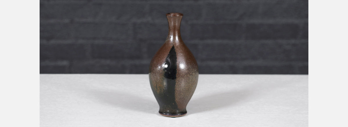 Robert Maxwell Studio Ceramic Vase w/ Brown Glaze