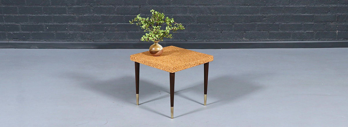 Paul Frankl Cork Side Table for Johnson Furniture