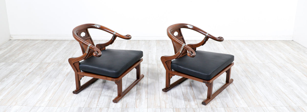 Mid-Century Modern "Far East Collection" Arm Chairs by Baker