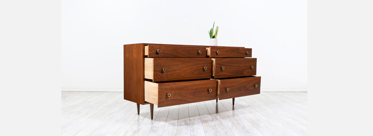 California Modern Walnut Dresser by Greta M. Grossman for Glenn of California