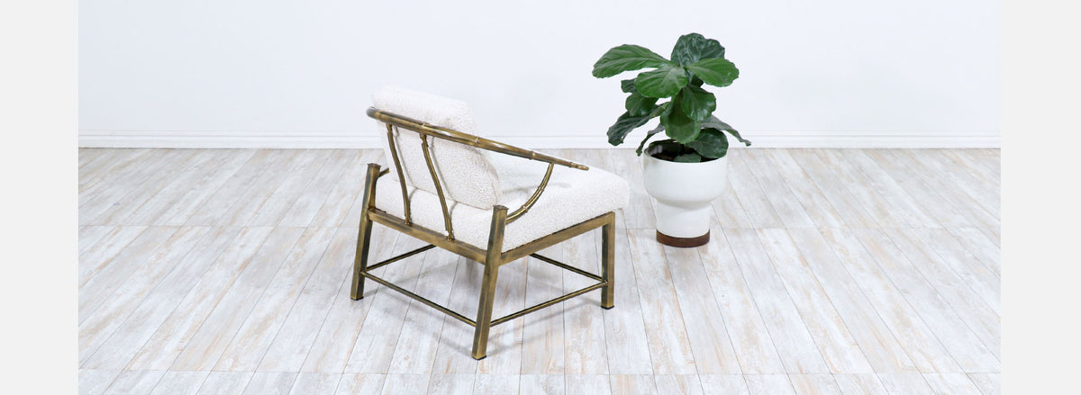 Mid-Century Modern Brass Accent Lounge Chair by Weiman / Warren Lloyd