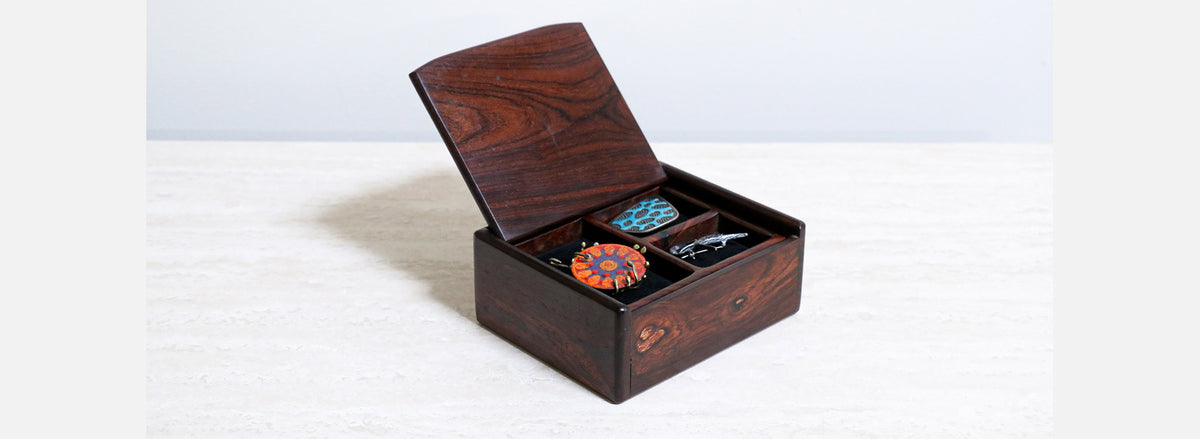 Mid-Century Modern Studio Craft Rosewood Jewelry Box