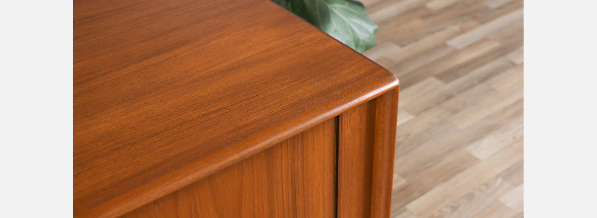 Danish Modern Teak Tambour-Door Cabinet