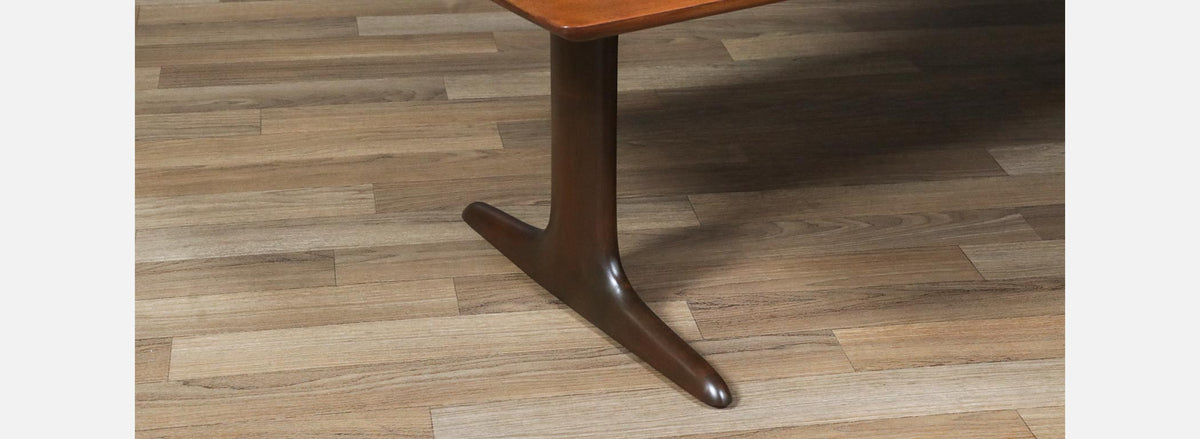 Mid-Century Modern Two-Tier Sculpted Bookshelf