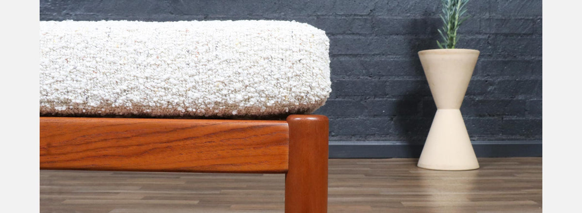 Swedish Modern Teak Stool by Folke Ohlsson for Dux