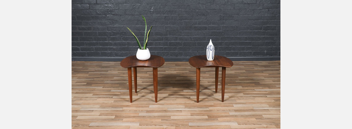 California Modern Sculpted Floating-Top Side Tables by Ace-Hi