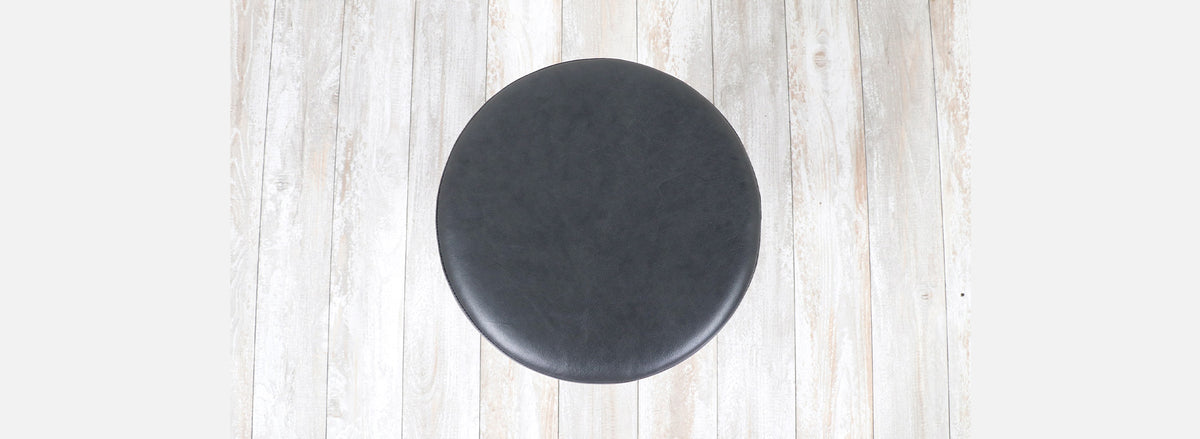 Eero Saarinen Tulip Stool with Grey Leather for Knoll
