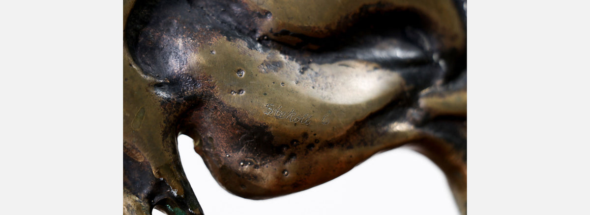 Mid-Century Modern Bronze Wooly Mammoth Sculpture