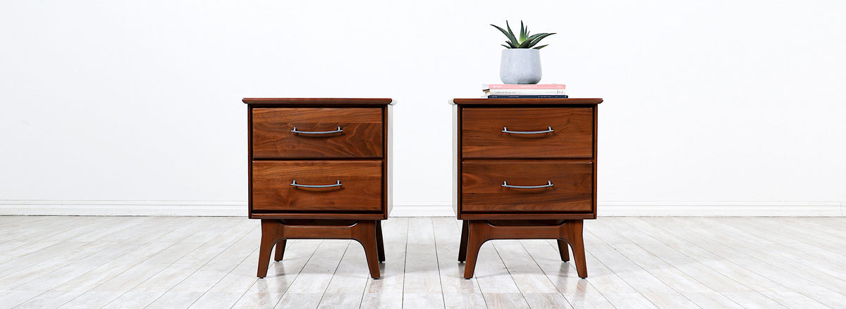 Mid-Century Modern Walnut Night Stands by Ace-Hi