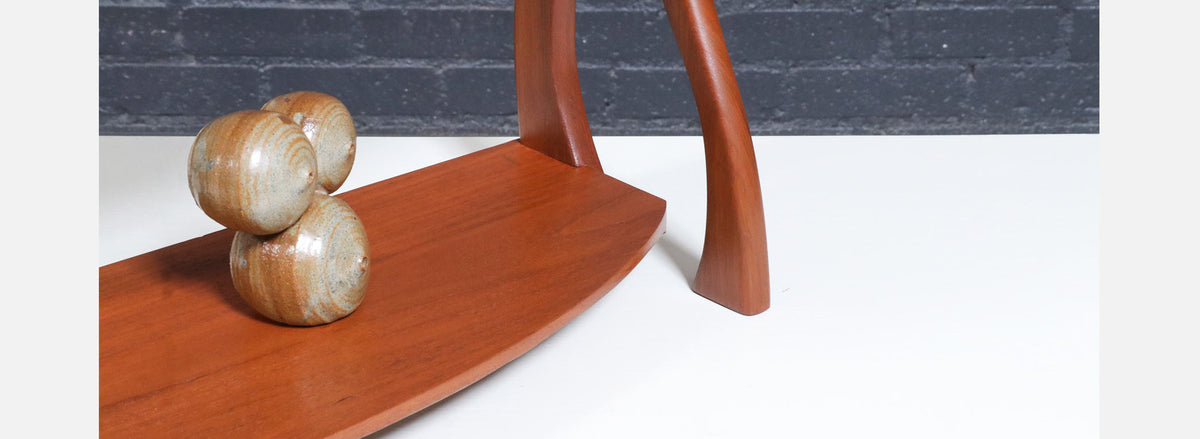 California Studio Craft Organic Modern Teak Counter Shelf