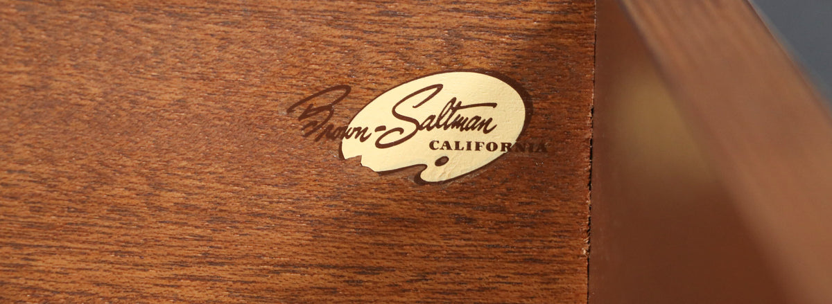 California Modern Slatted Walnut Side Tables by John Keal