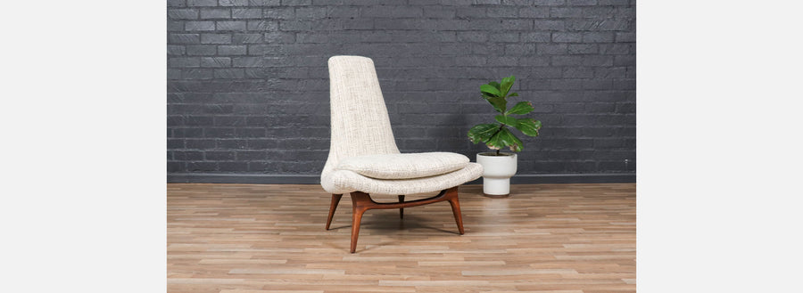 California Modern Sculptural High-Back Lounge Chair by Karpen of CA