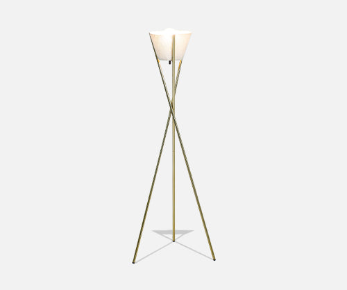 Robert Sonneman Tripod Brass Floor Lamp for Lightolier