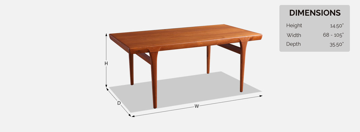 Danish Modern Expanding Teak Dining Table by Faarup Mobelfabrik