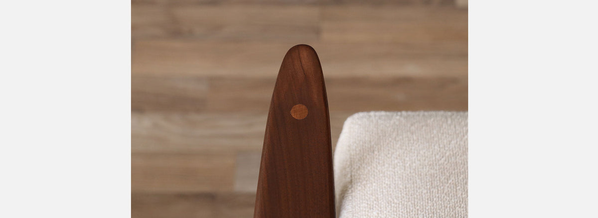 Milo Baughman Sculptural Walnut Reclining Chair for James Inc.