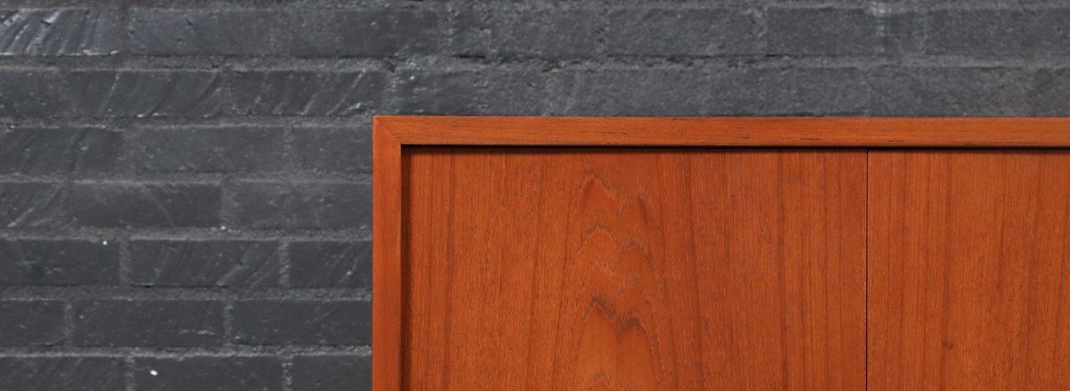 Carlo Jensen Bi-Folding Door Teak Credenza for Hundevad & Co.