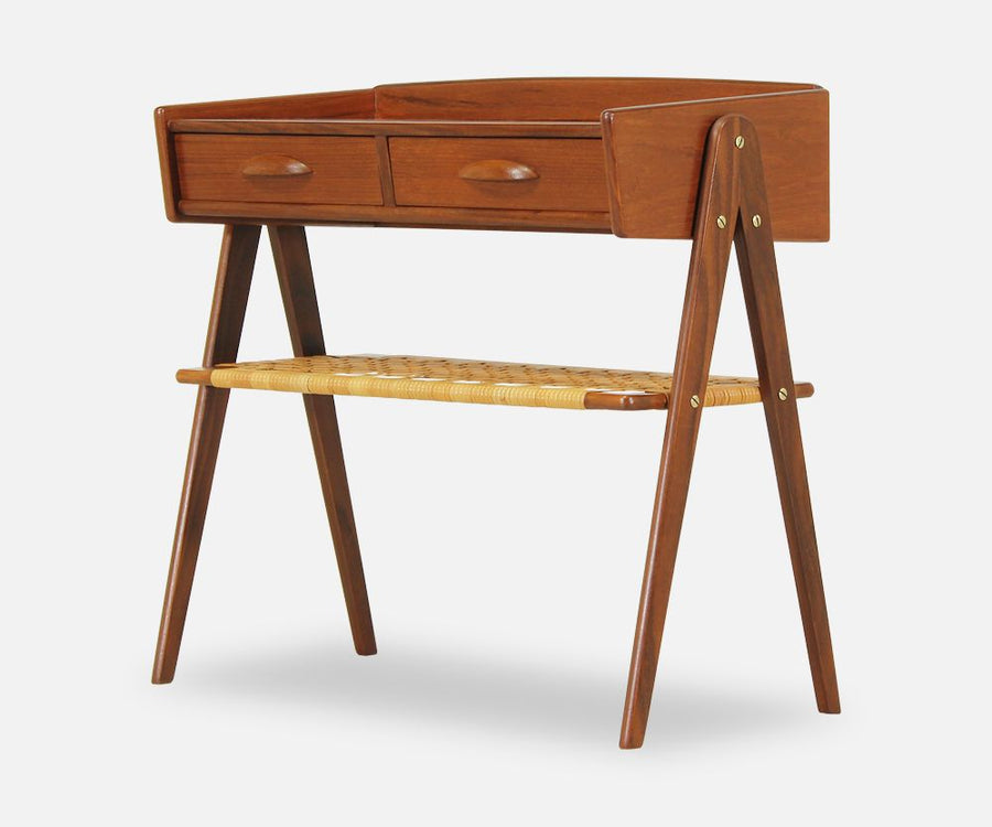 Danish Modern Caned-Shelf Night Stand